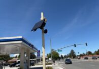 An automated license plate reader camera in Sunnyvale, California