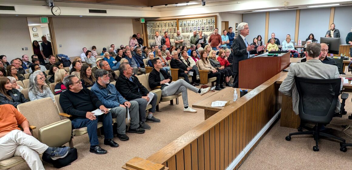 Campbell City Council An audience at a City Council meeting in Campbell, California