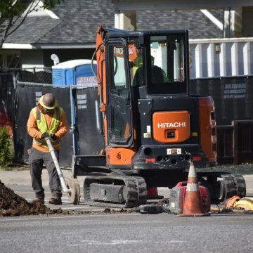 Construction worker on the street