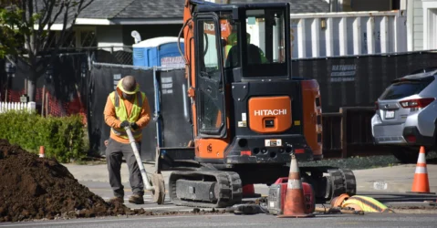 Construction worker on the street