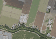 An aerial view of land near Gilroy, California