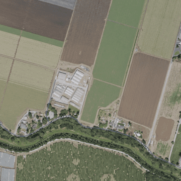 An aerial view of land near Gilroy, California