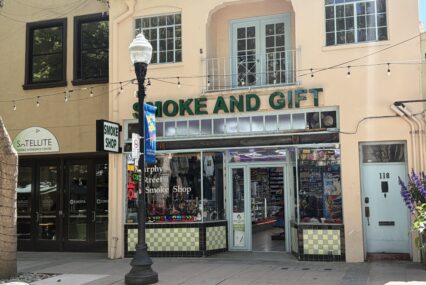 The exterior of a smoke shop in Sunnyvale, California