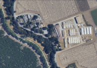 An aerial view of land near Gilroy, California