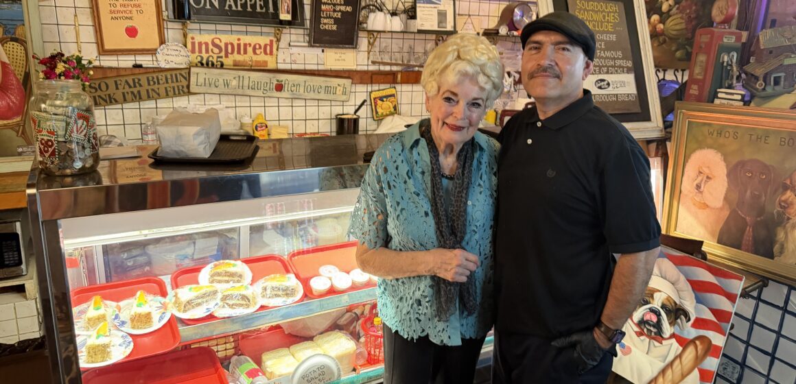 Sourdough Eatery A woman and man standing inside a sandwich shop in San Jose, California