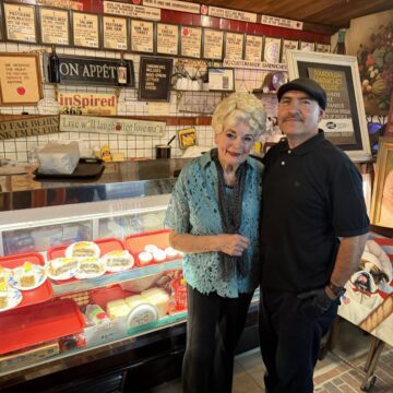 Sourdough Eatery A woman and man standing inside a sandwich shop in San Jose, California