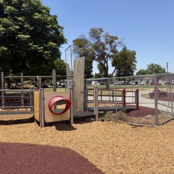 A playground at a park in San Jose, California