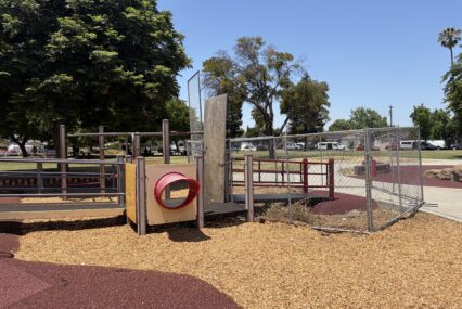 A playground at a park in San Jose, California