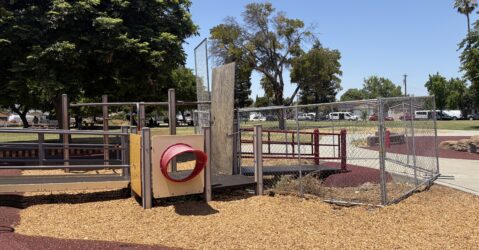 A playground at a park in San Jose, California