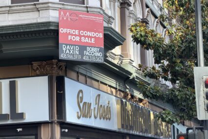 A sign on an office building
