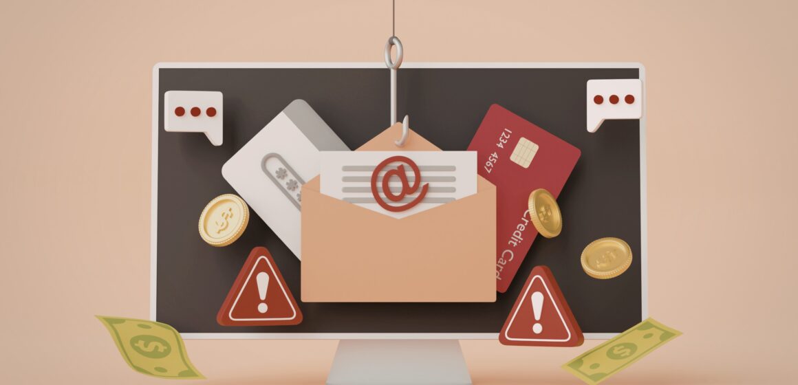 An image of a computer screen with warning signs