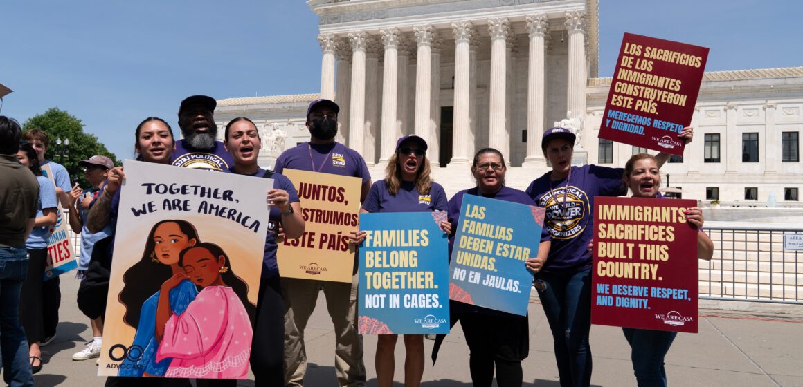 Supreme Court Immigration People with signs