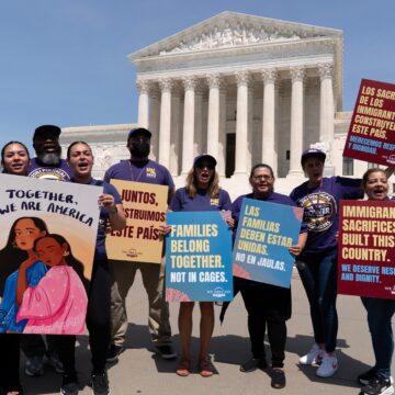 Supreme Court Immigration People with signs