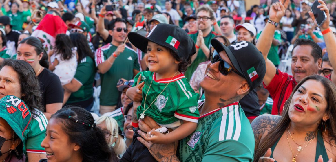 MHP World Cup watch party People cheering during a World Cup watch party in San Jose, California