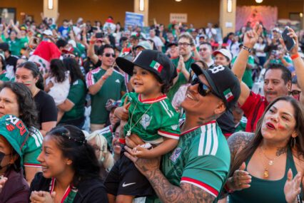 MHP World Cup watch party People cheering during a World Cup watch party in San Jose, California