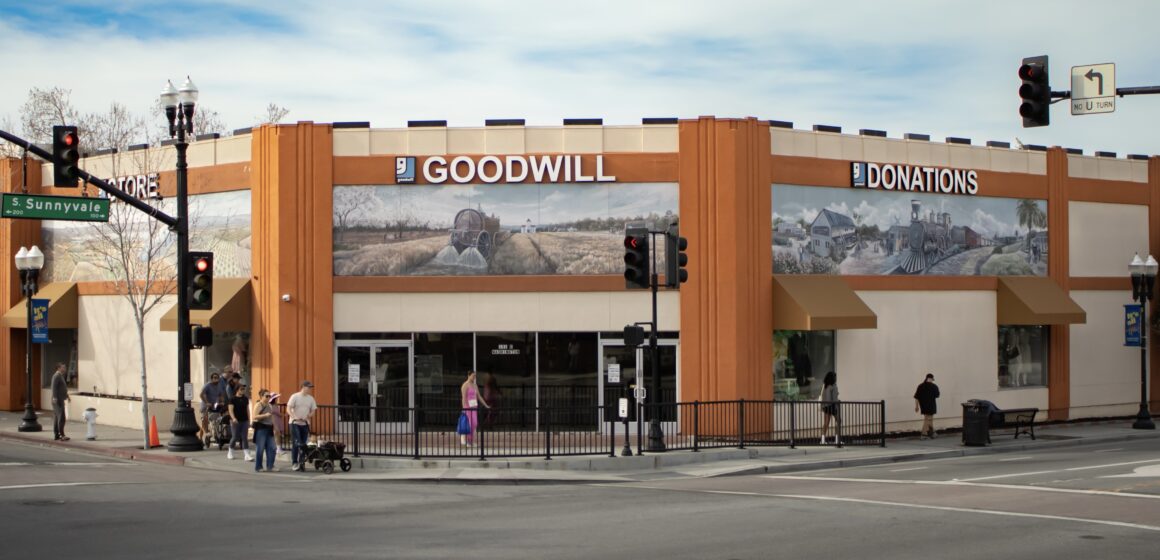 The exterior of a Goodwill location in Sunnyvale, California