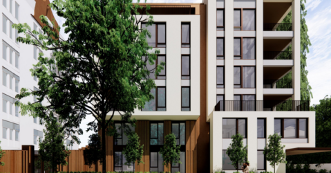 A rendering of a housing development in Palo Alto, California