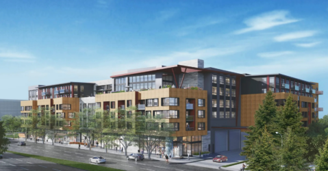 A rendering of a housing development in Palo Alto, California