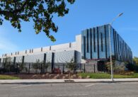 The exterior of a data center in San Jose, California