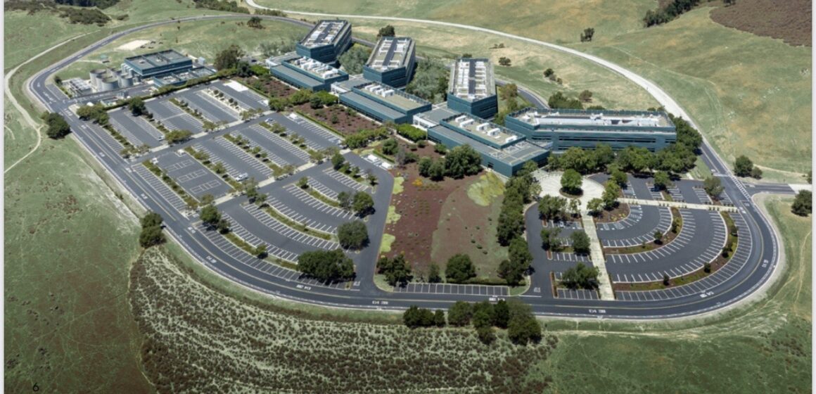 An aerial view of an IBM research center in San Jose, California