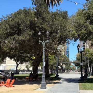 Plaza de Cesar Chavez renaming-3 An outdoor plaza in downtown San Jose, California