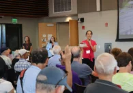 People at a government meeting in Palo Alto, California
