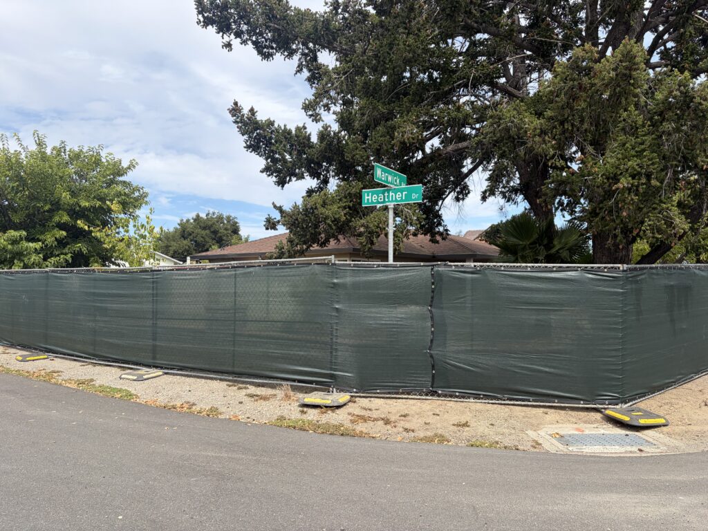 A home behind a fence.