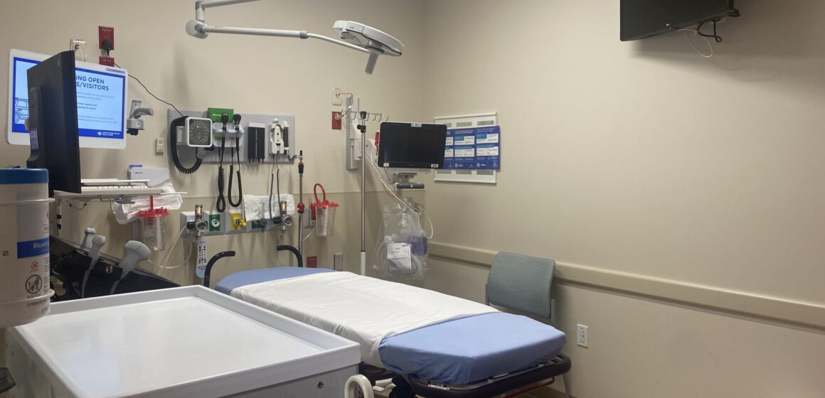 REGIONAL MEDICAL CENTER SAN JOSE EMERGENCY DEPARTMENT EXPANSION A bed in the emergency room of a hospital in San Jose, California