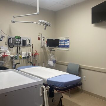 REGIONAL MEDICAL CENTER SAN JOSE EMERGENCY DEPARTMENT EXPANSION A bed in the emergency room of a hospital in San Jose, California