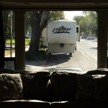 Palo Alto RV 2 Embarcadero An RV viewed from inside the interior of another RV in Palo Alto, California