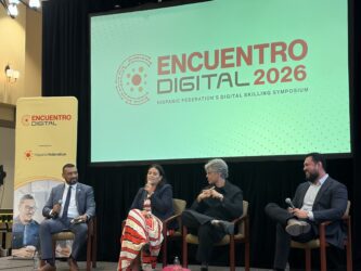 Hispanic Foundation Digital Encuento A row of people sitting in chairs at a conference in San Jose, California