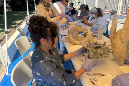 A woman making art in San Jose, California