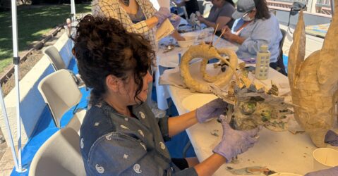 A woman making art in San Jose, California