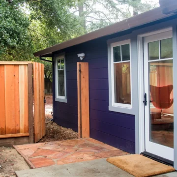 La entrada a una casa en Palo Alto, California.