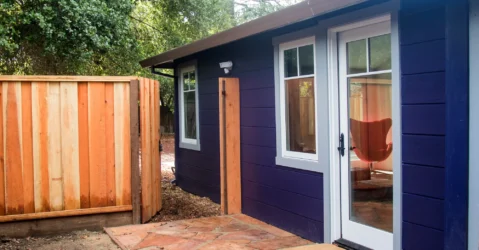 The entrance to a home in Palo Alto, California