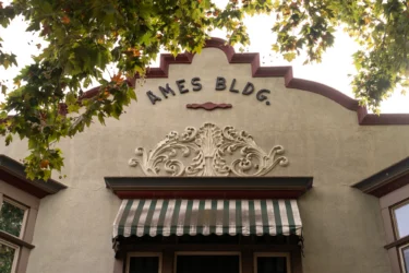 The exterior of a historic building in Mountain View, California