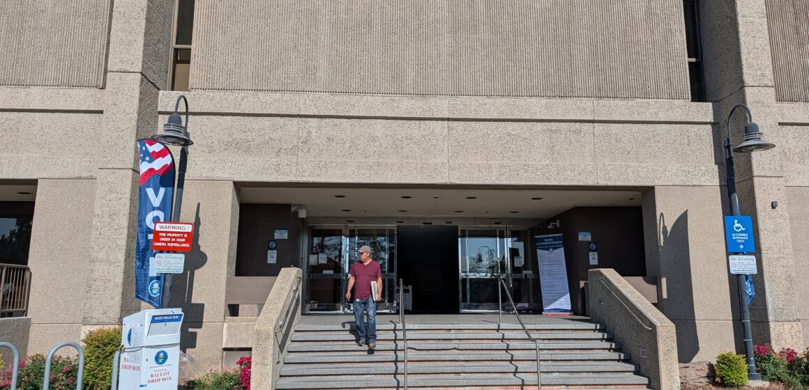 Early Voting Mail Ballots The exterior of the Santa Clara County elections office in San Jose, California