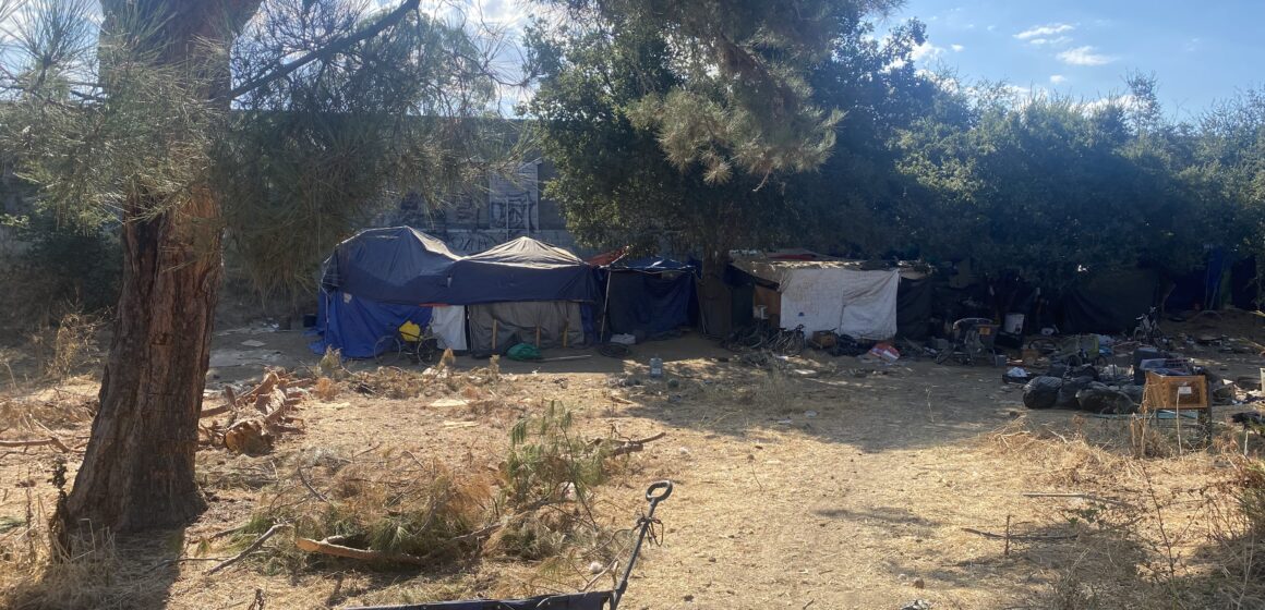 JUNGLE CALTRANS SWEEP SAN JOSE-- Jobino Medina Sarabia A homeless camp in San Jose, California