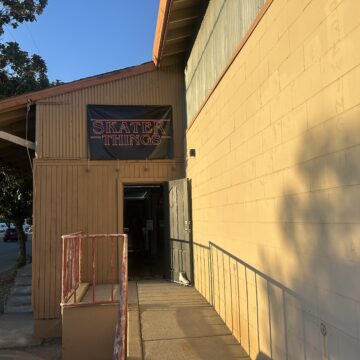 SKATER THINGS The exterior to a roller-skate business in Gilroy, California