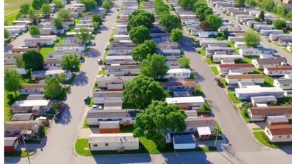 Mobile home park SCCAOR An aerial view of a mobile home park