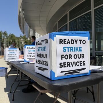 SJ strike vote A vote box on a table